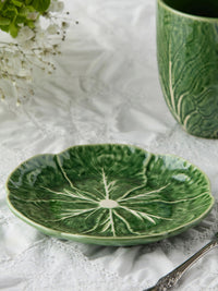 Green Cabbage Leaf Canape Plate - 15.2cm