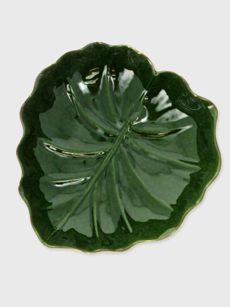 Large Vine Leaf Serving Plate Bowl - 28.4cm