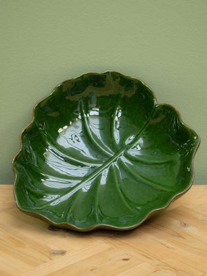 Large Vine Leaf Serving Plate Bowl - 28.4cm