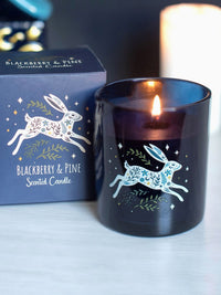 Leaping Hare / Rabbit Design Blackberry & Pine Candle