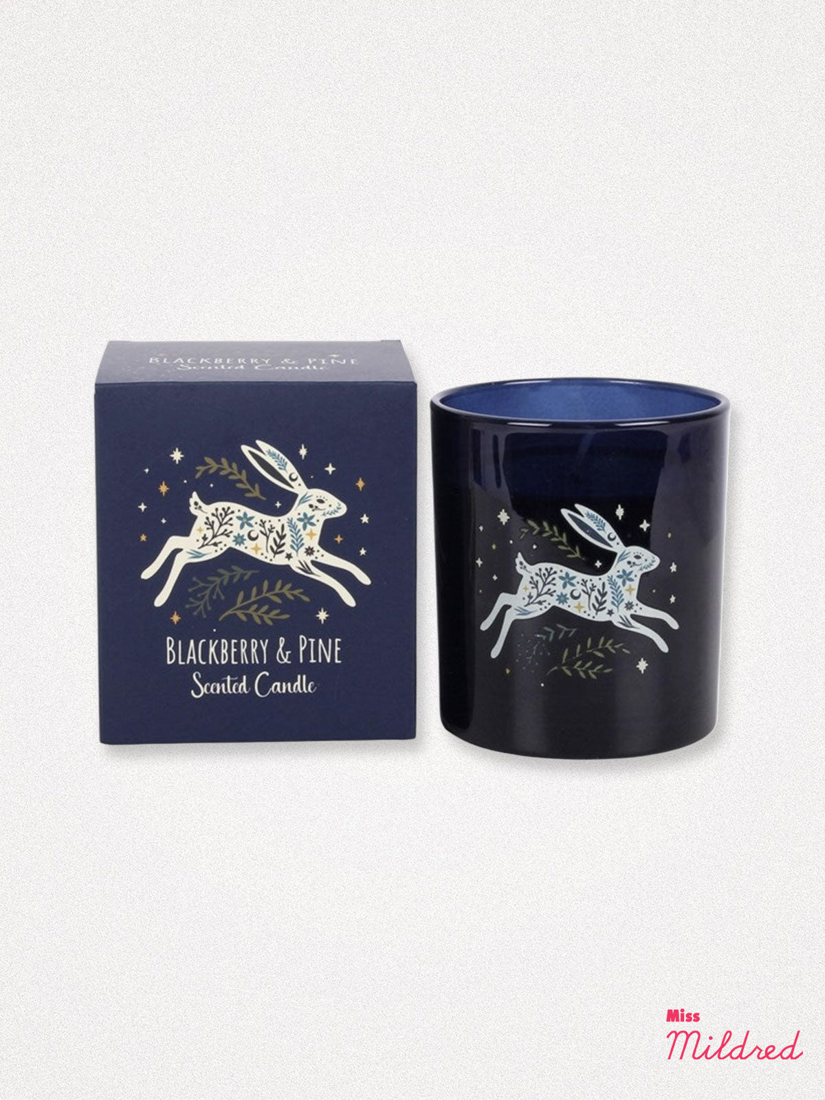 Leaping Hare / Rabbit Design Blackberry & Pine Candle