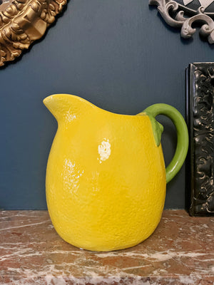 Lemon Shaped Ceramic Pitcher Jug  - 21cm
