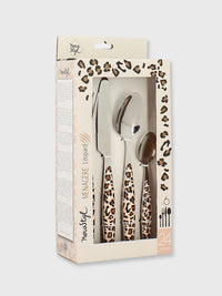 Leopard Print 24-piece Stainless Steel Cutlery Set