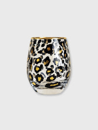 Leopard Print Tumbler Glass