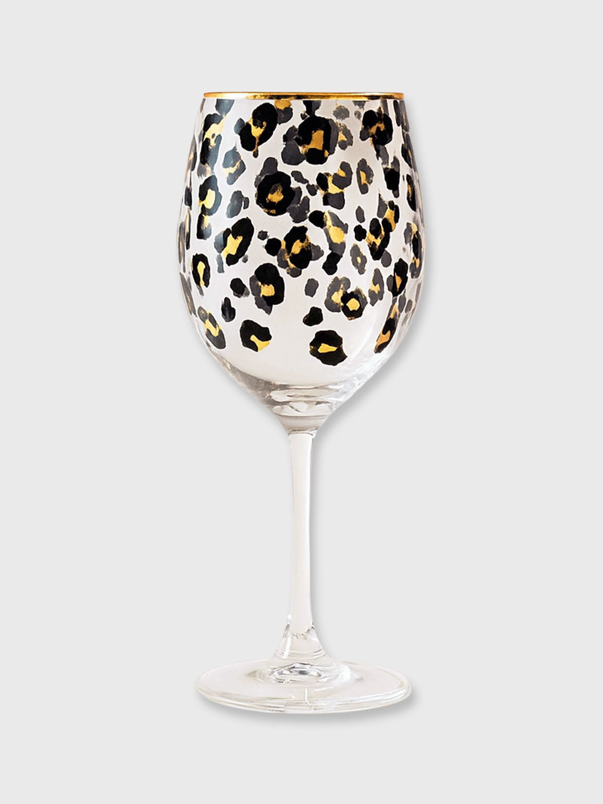 Leopard Print Wine / Gin Glass