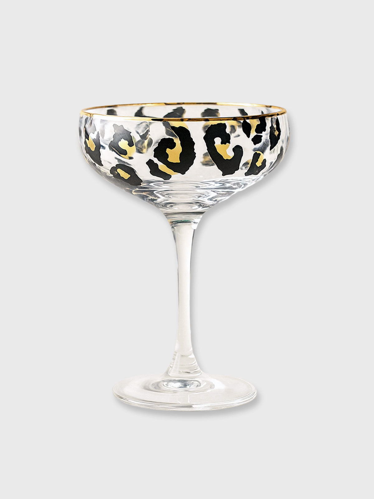 Leopard Print Coupe Cocktail Glass