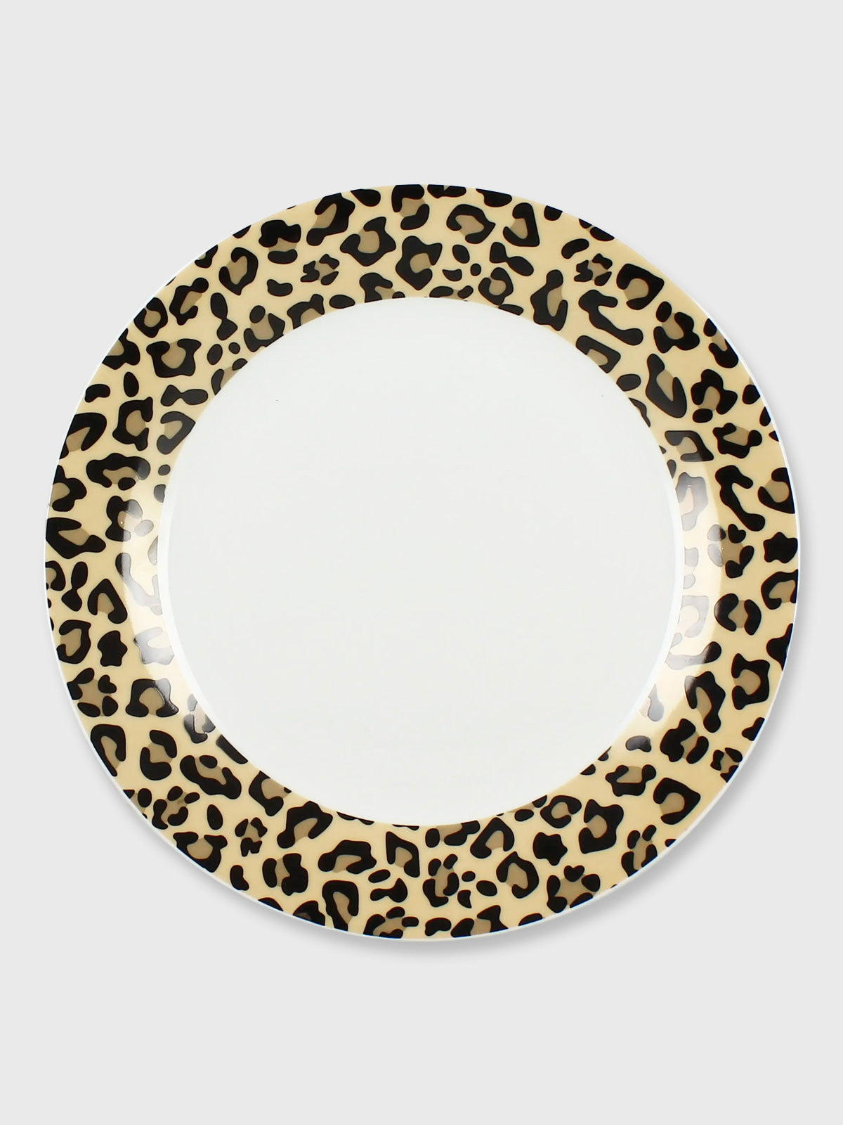 Leopard Print Porcelain Dinner Plate - 26.5cm