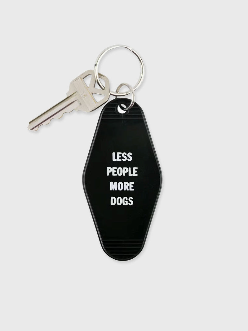 Motel Key Tag - Less People More Dogs