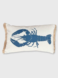 Lobster Coastal Oblong Cushion 50cm - Blue