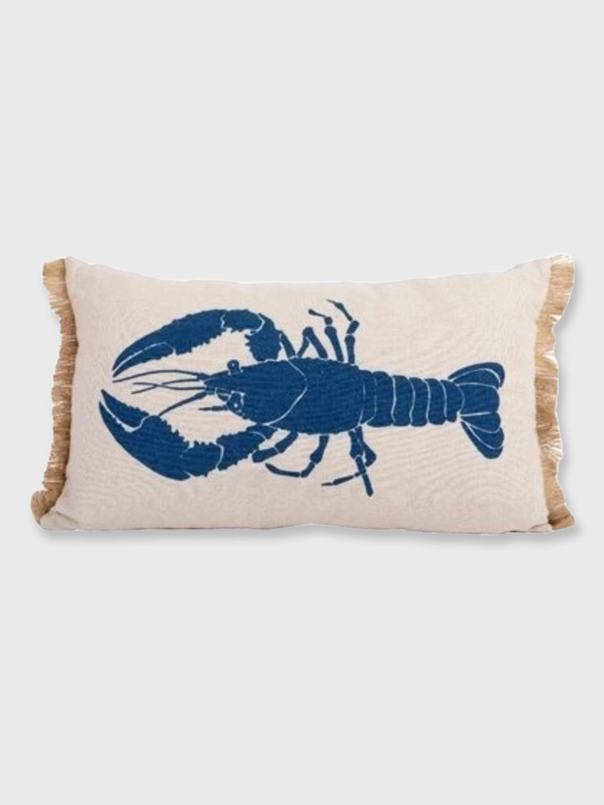 Lobster Coastal Oblong Cushion 50cm - Blue