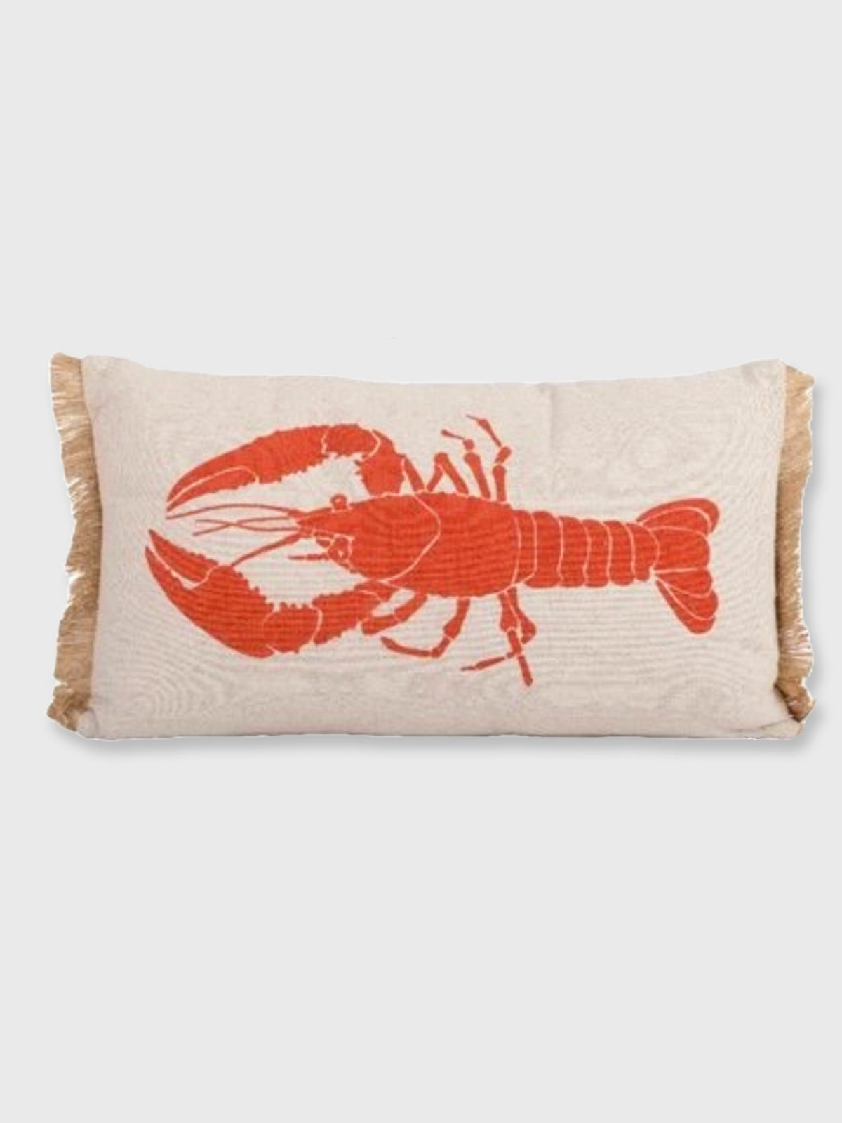 Lobster Coastal Oblong Cushion 50cm - Red