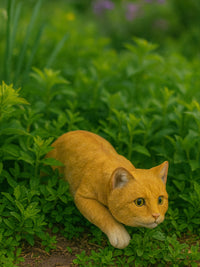 Marmalade Ginger Cat Garden Statue