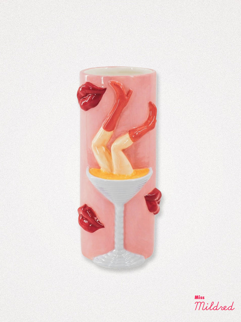 Martini Cocktail Design Ceramic Vase