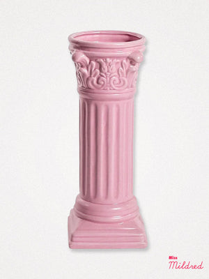 Corinthian Column Ceramic Vase Large - Pink