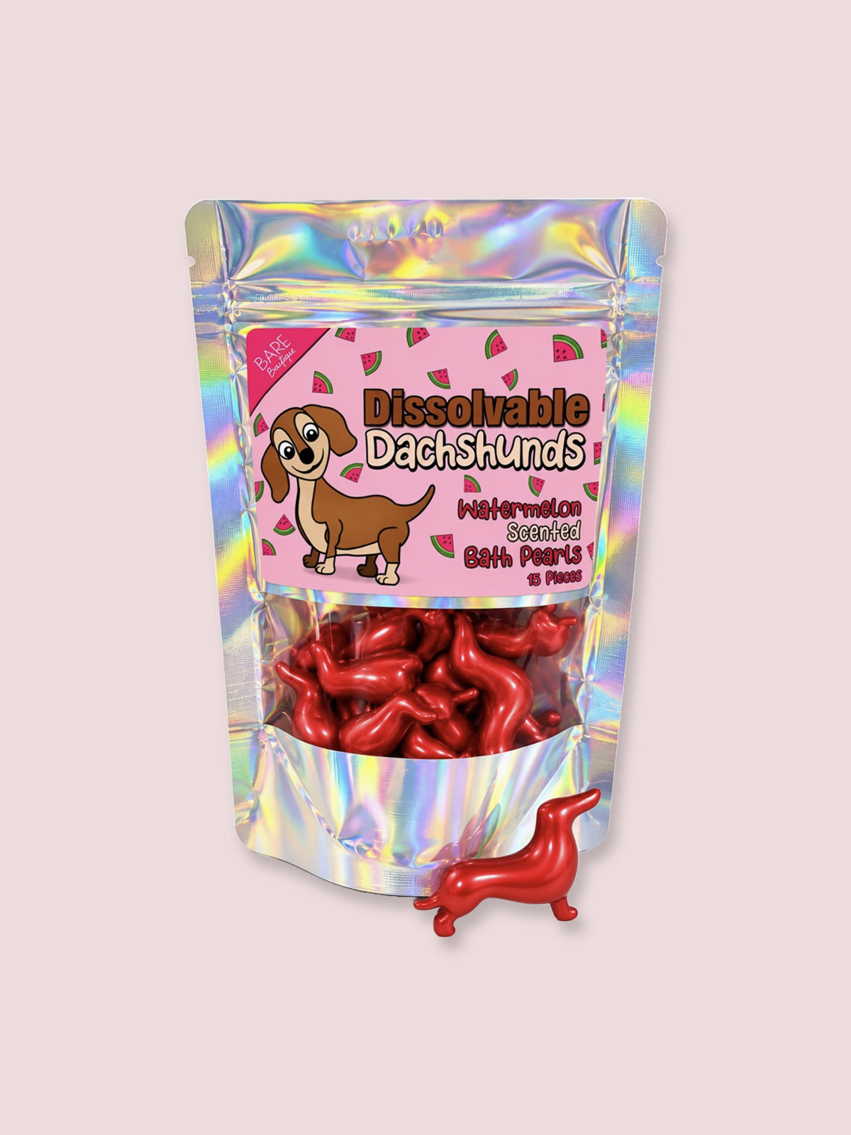 Watermelon Melting Bath Pearls - Dachshunds Dogs