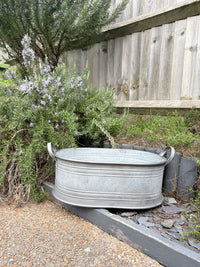 Metal Bath Tub Oblong Planter - 46cm