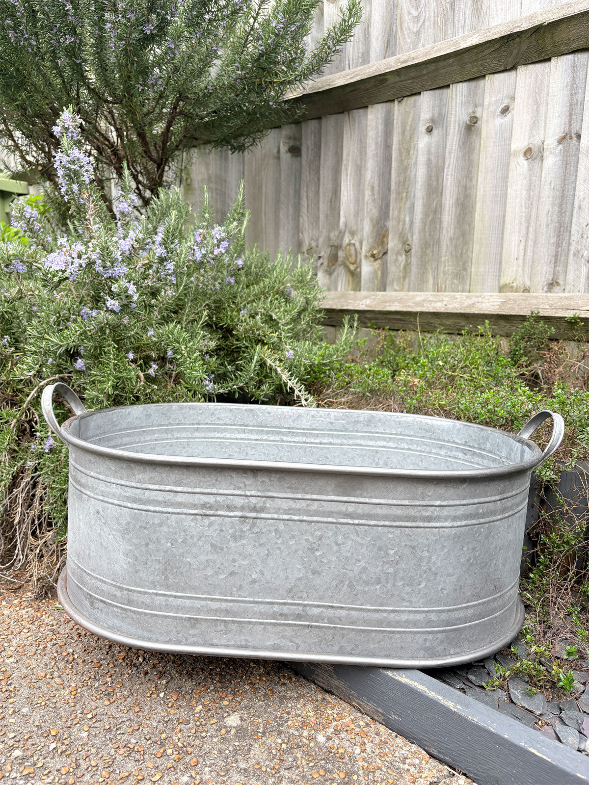 Metal Bath Tub Oblong Planter - 61cm