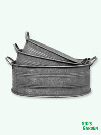 Metal Bath Tub Oblong Planter - 46cm