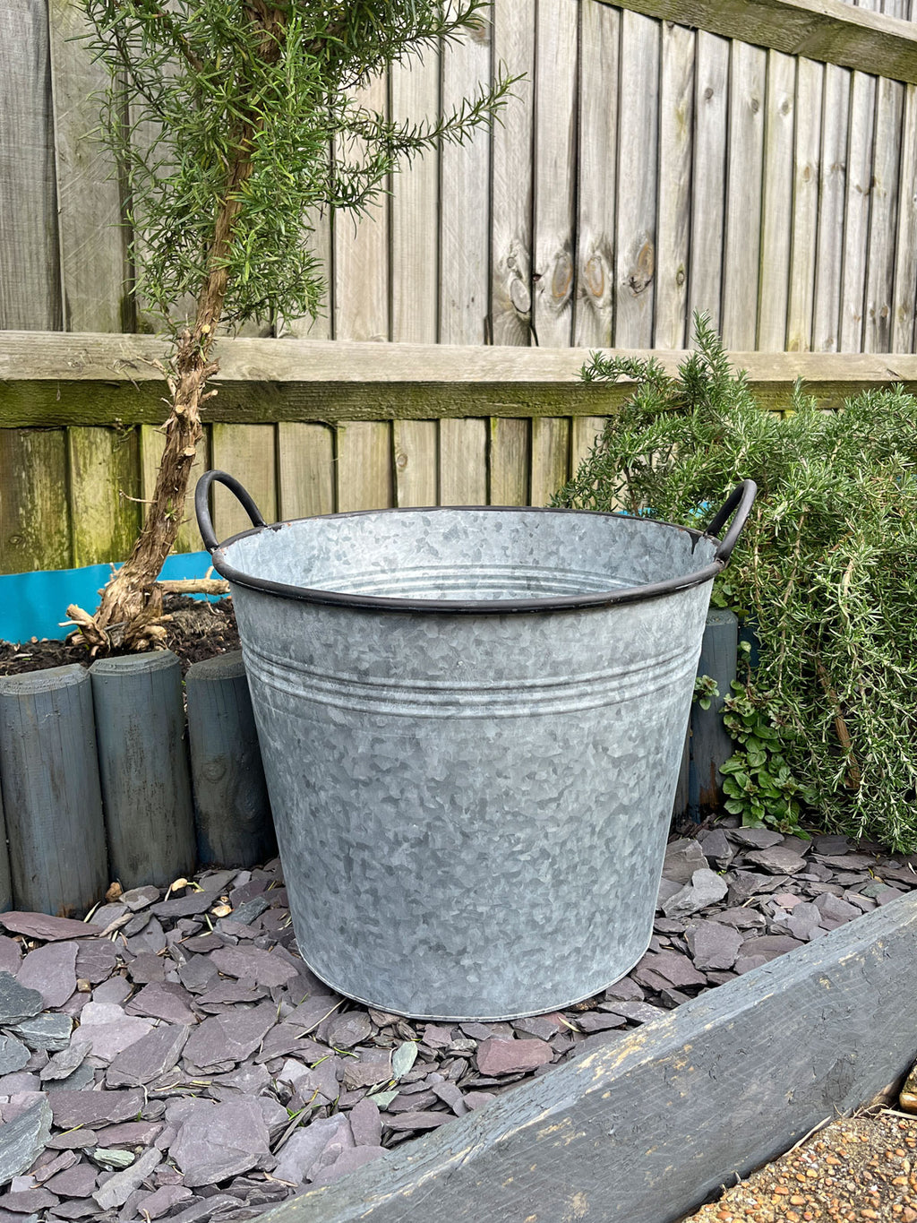 Metal Bucket Planter - 34cm