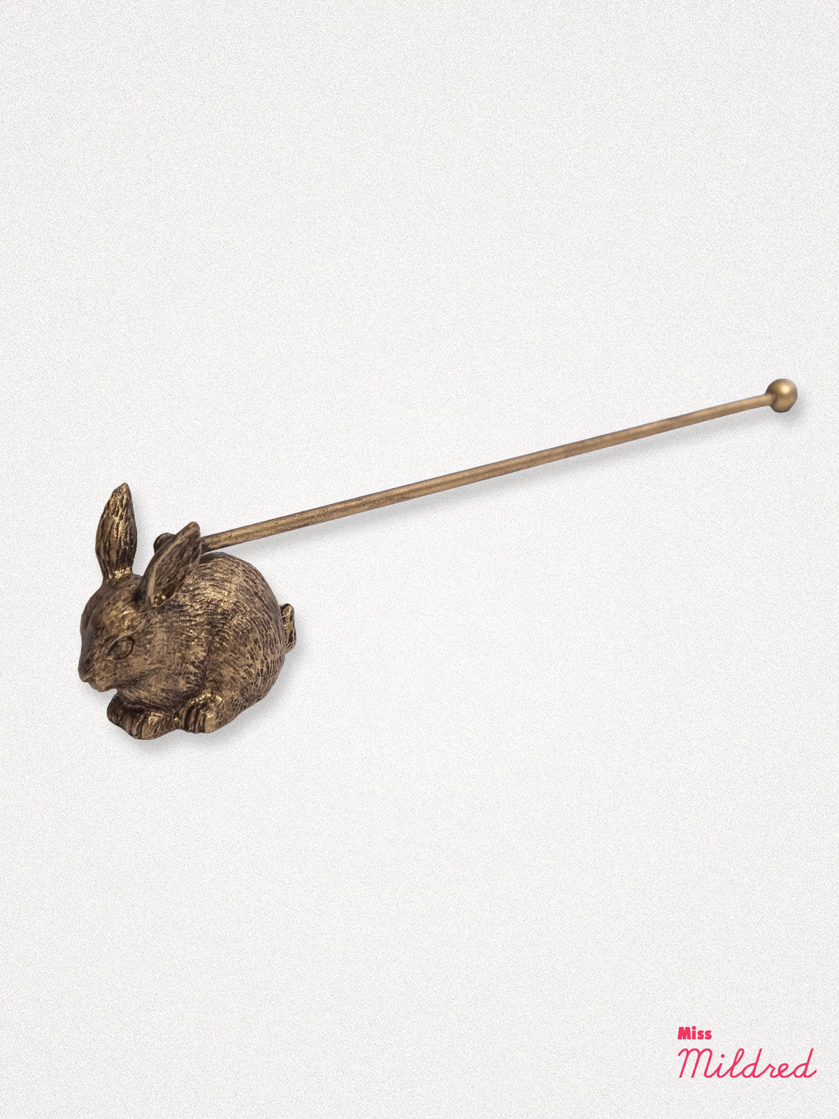 Metal Candle Snuffer Rabbit Design - Gold Colour