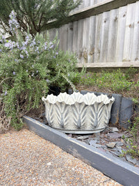 Metal Foliate Leaf Shaped Planter - 44cm