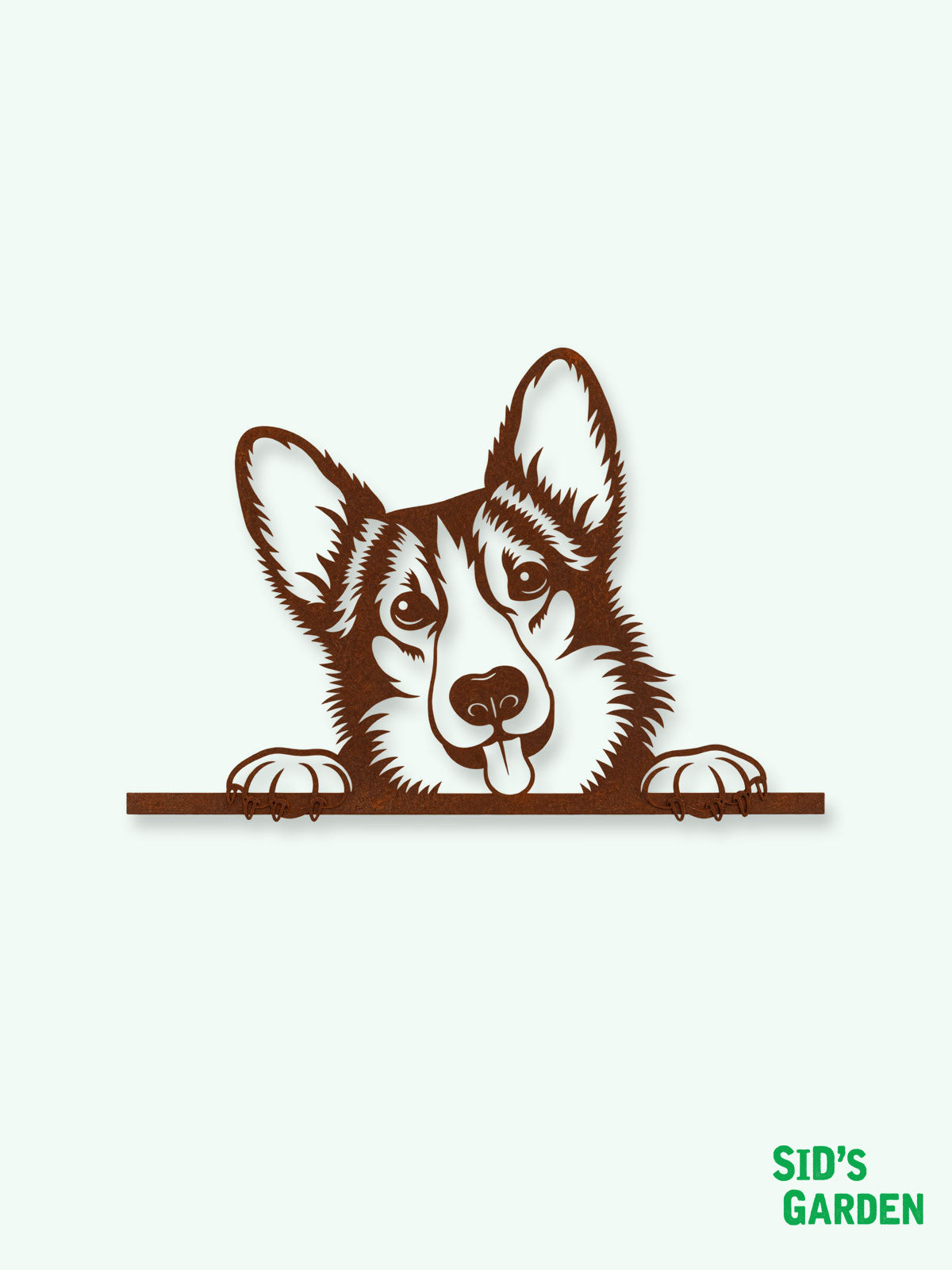 Metal Peeking Garden Wall Decoration - German Shepherd Dog