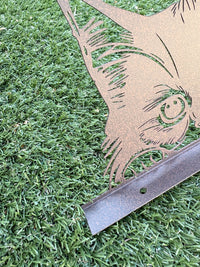 Metal Peeking Garden Wall Decoration - Cat