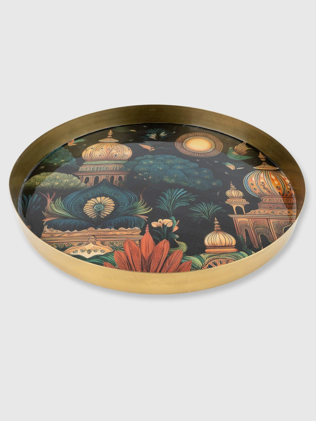 Round Metal Jaisalmer Tray - The Silk Road