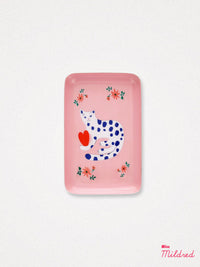 Small Spotty Cat Pink Metal Trinket Dish