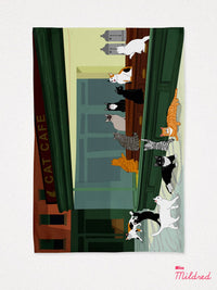 Night Kitties - Cotton Tea Towel
