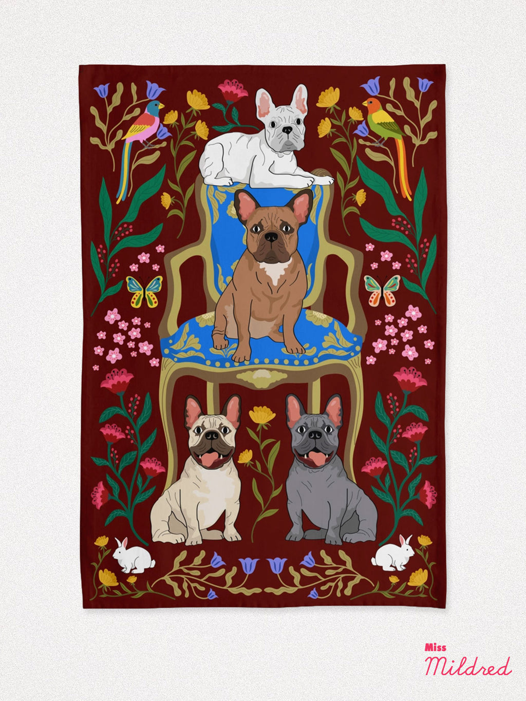 Pardon My Frenchie Dog - Cotton Tea Towel