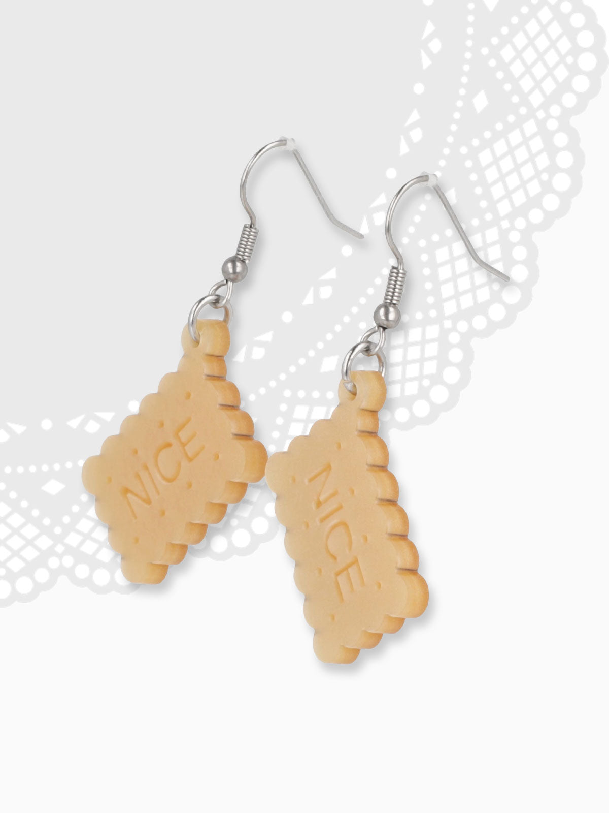 Nice Biscuit Shaped Earrings