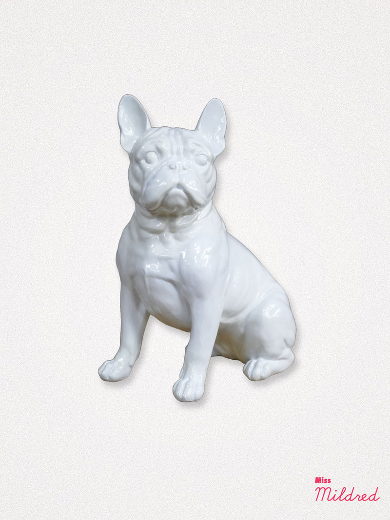 Frenchie Dog Statue - White