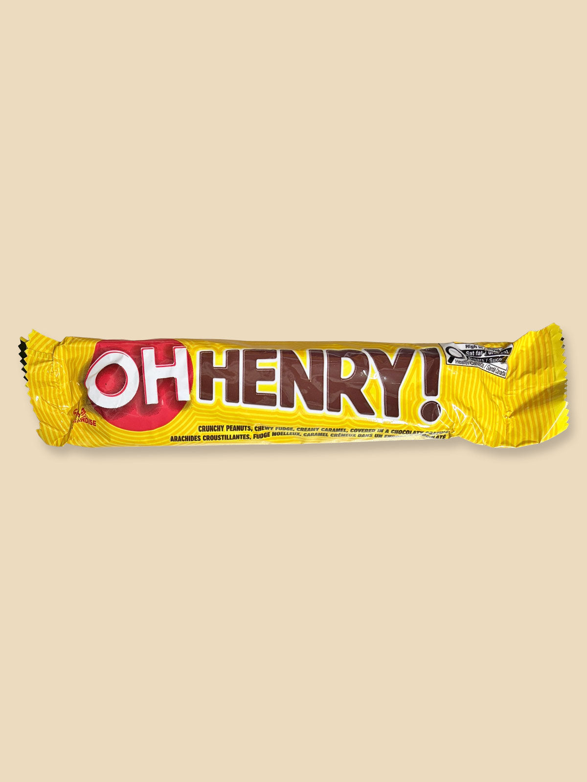 Oh Henry!  Peanut Caramel Fudge Bar CA Import - 58g