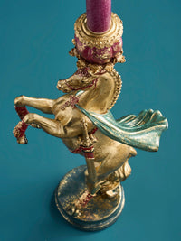 Gold Circus Horse Candle Holder