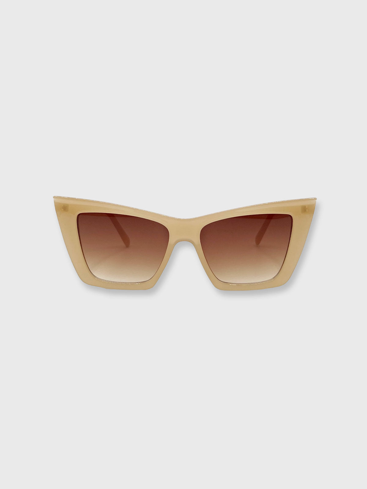 Sunglasses Oversized Angular Cateye in Mocha