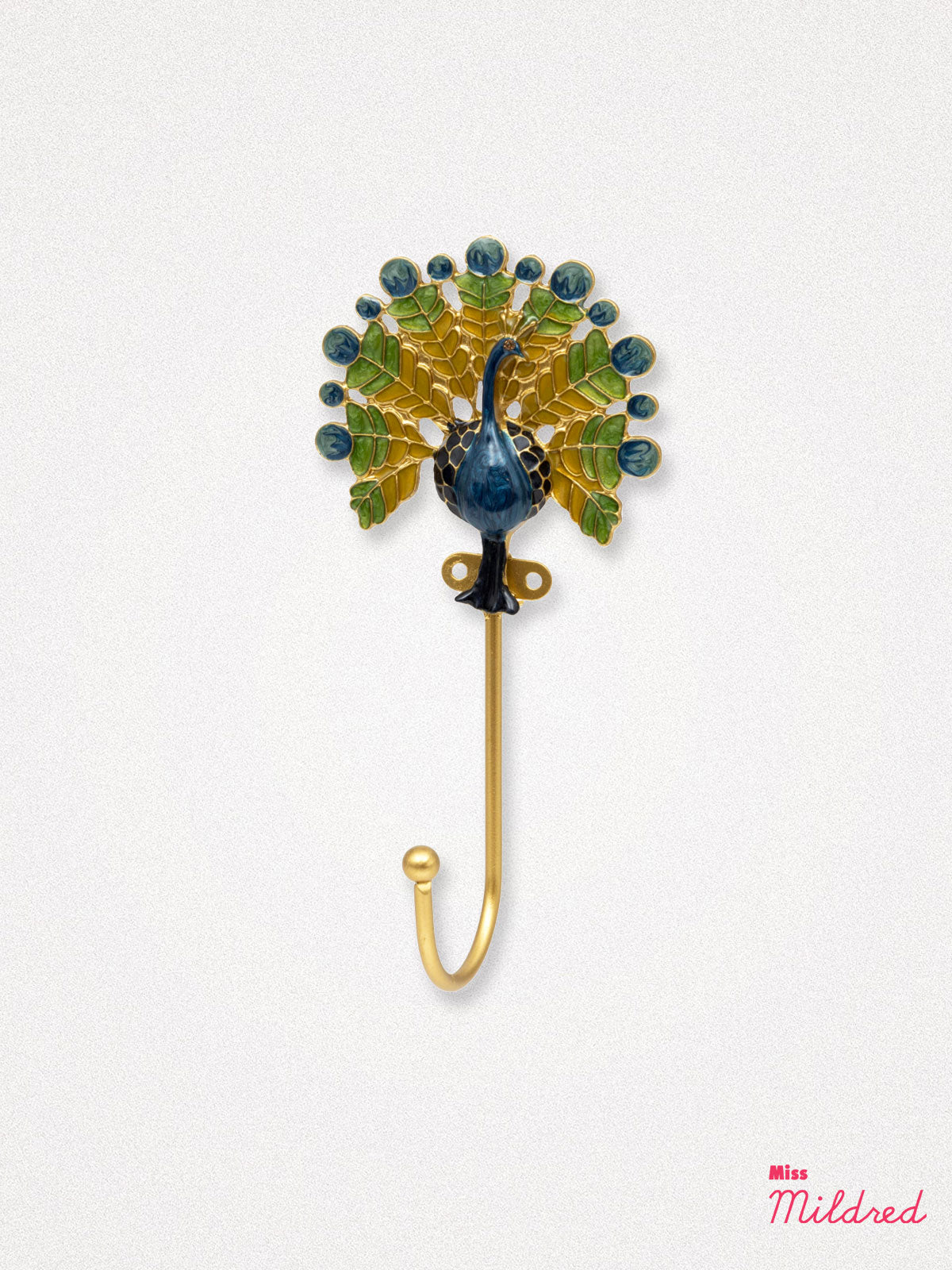 Peacock Design Colourful  Hook