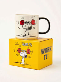 Peanuts Ceramic Mug - Snoopy Work Out