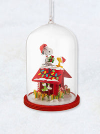 Peanuts Glass Dome Ornament - Snoopy and Woodstock