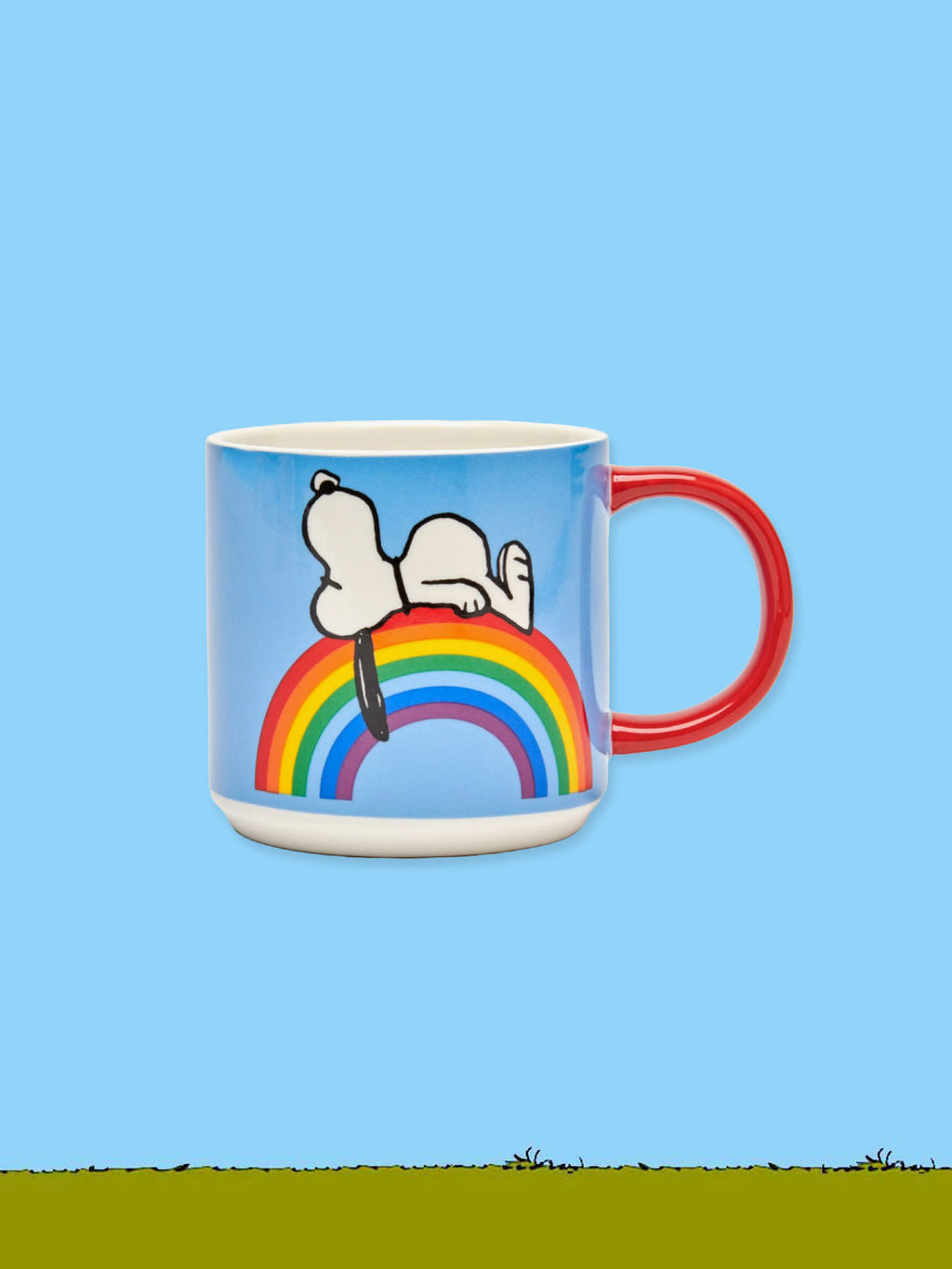 Peanuts Ceramic Mug - Snoopy Good Vibes Rainbow