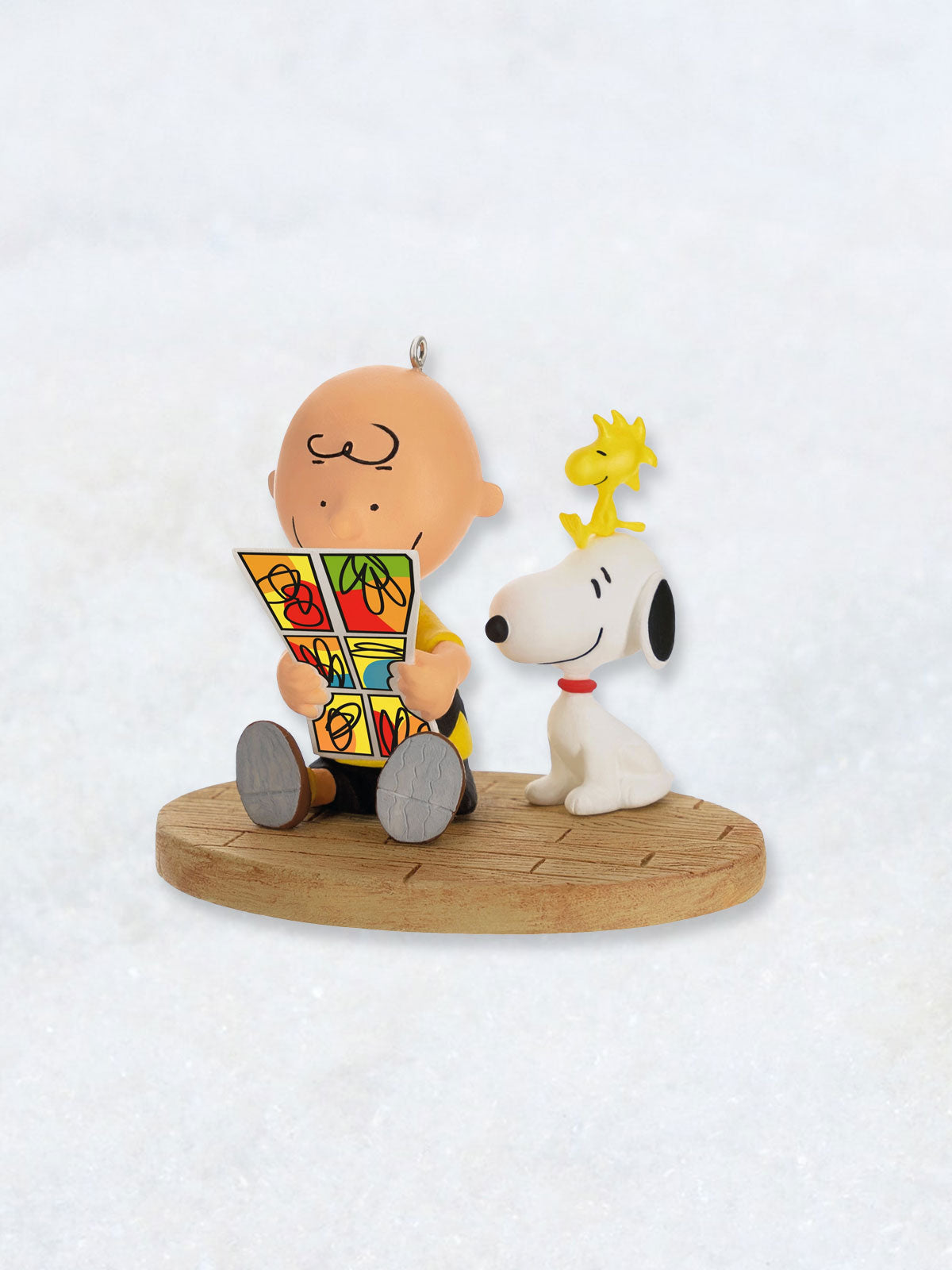 Peanuts Ornament - Charlie Brown, Snoopy & Woodstock Read a Comic