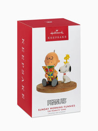 Peanuts Ornament - Charlie Brown, Snoopy & Woodstock Read a Comic