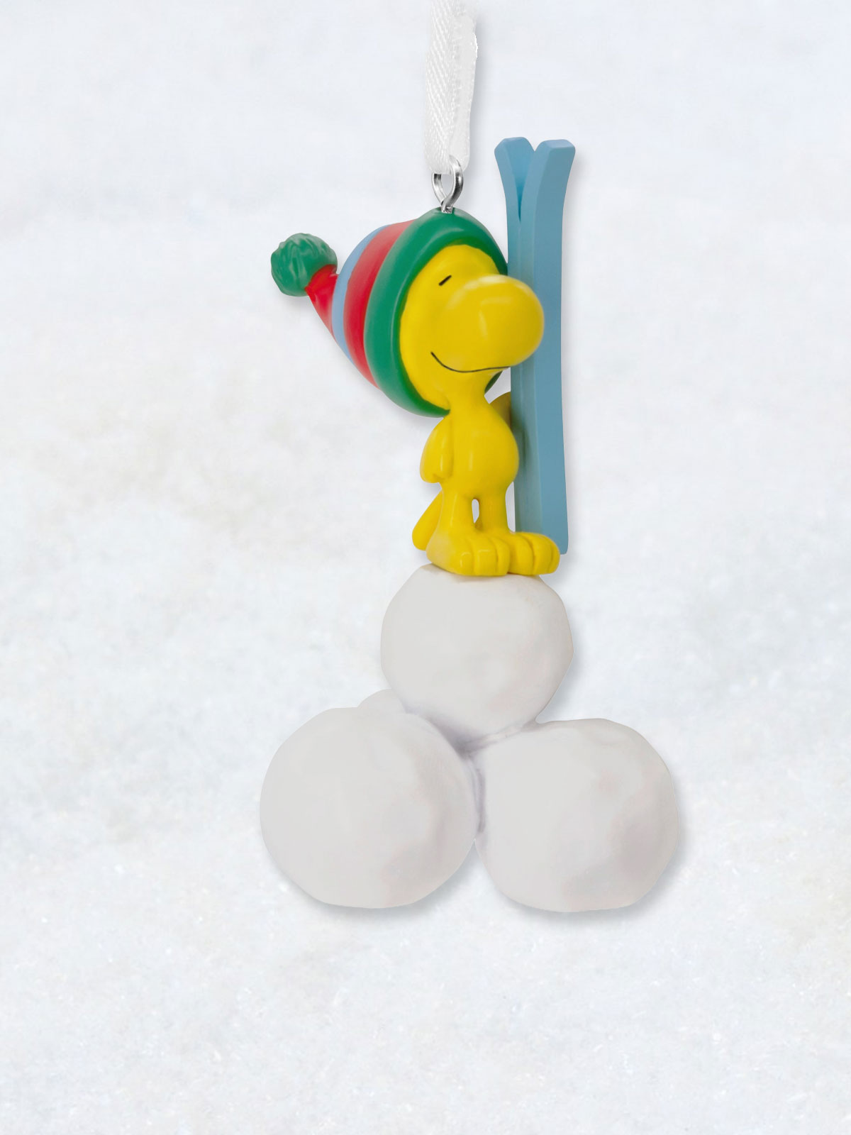 Peanuts Santa Ornament - Woodstock with Snowballs