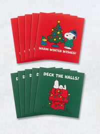 Peanuts Snoopy Christmas Greeting Cards - Pack of 10