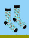 Peanuts Socks - Snoopy Jammin' Aqua