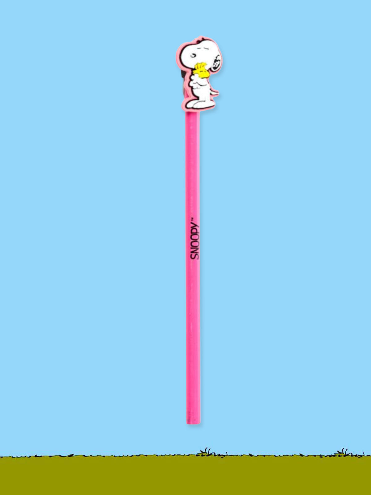 Peanuts Snoopy & Woodstock Pencil with Topper - Pink