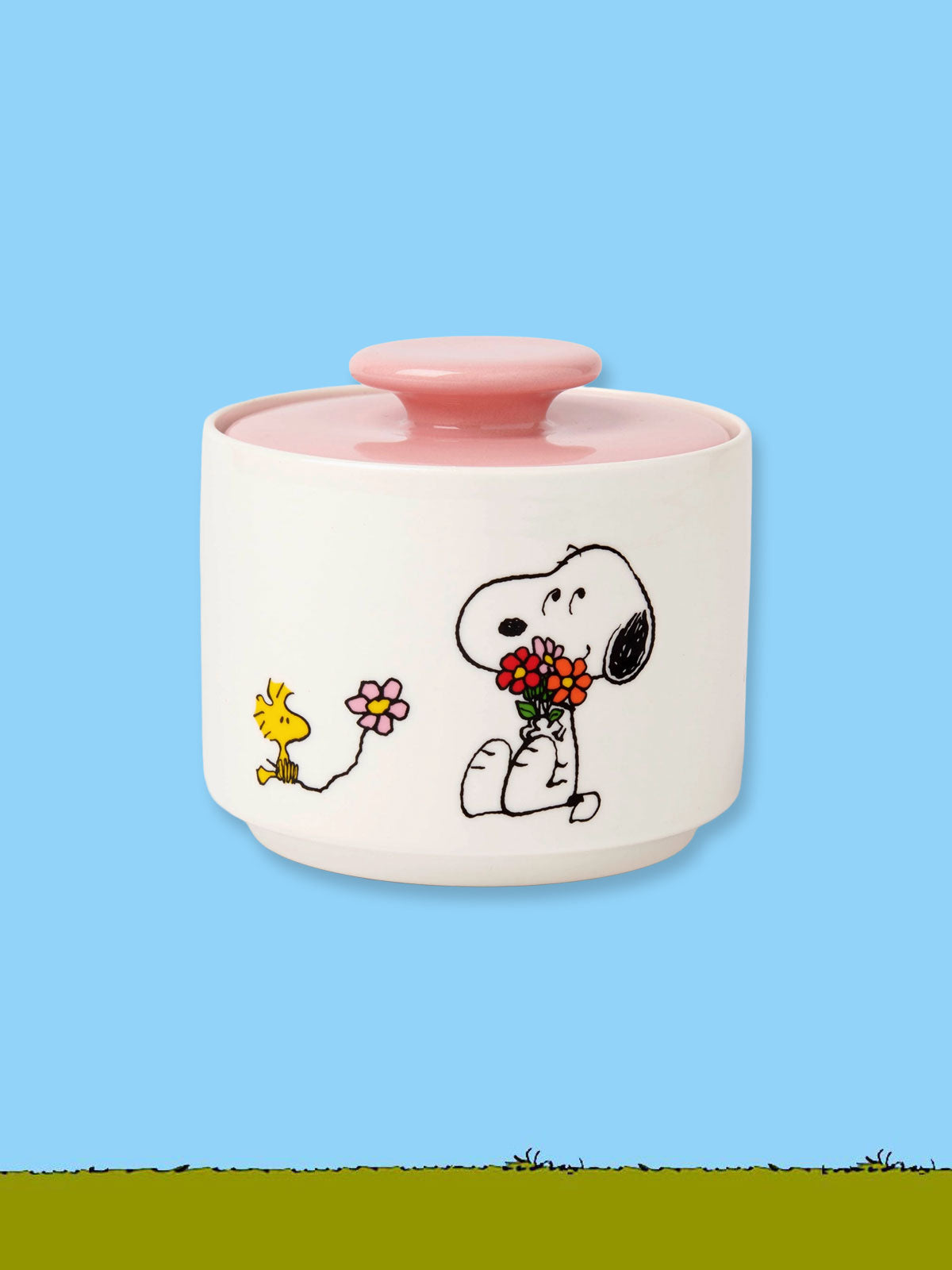 Peanuts Ceramic Sweet Jar Container Love is in Bloom