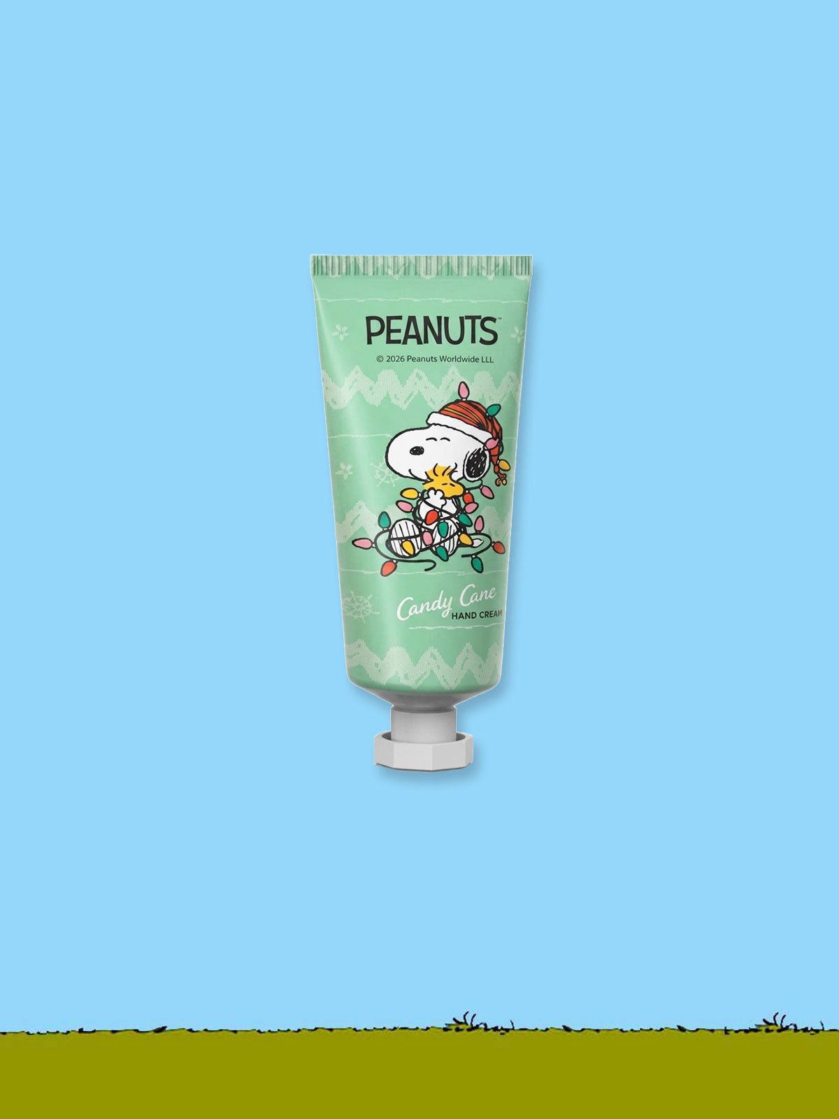 Peanuts Snoopy & Woodstock Mini Hand Cream - Candy Cane