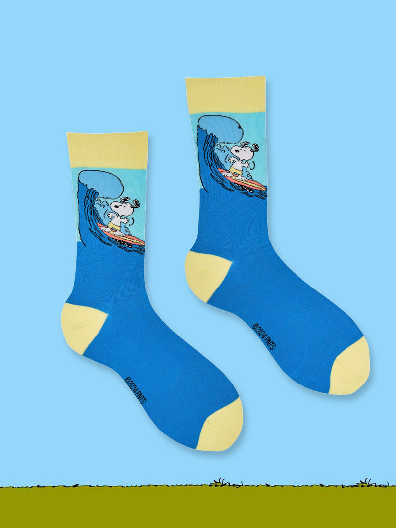 Peanuts Socks - Snoopy Surf's Up