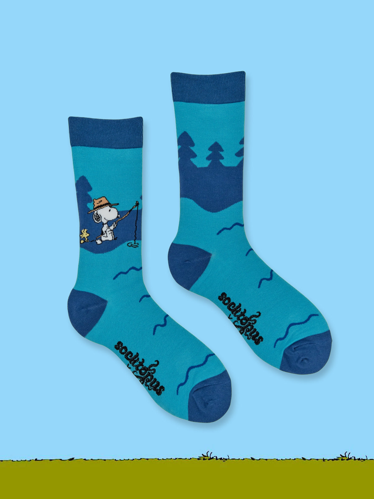 Peanuts Socks - Gone Fishing - Large